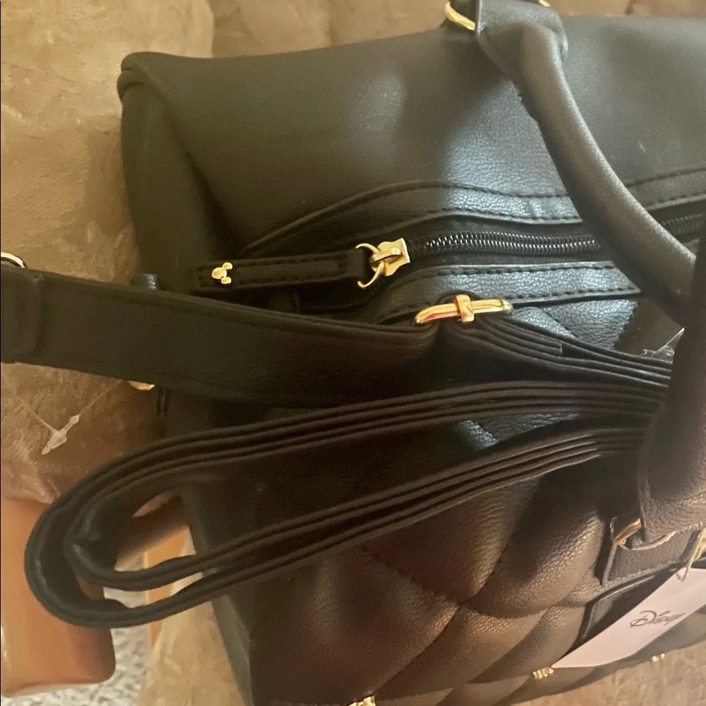 - Primark Disney Black and Gold Studded Mickey Mouse Weekender Travel Bag - Picture 3 of 7